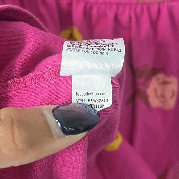 Tea Collection Dress Baby 18-24M Pink Floral Print Ruffled - Picture 6 of 7